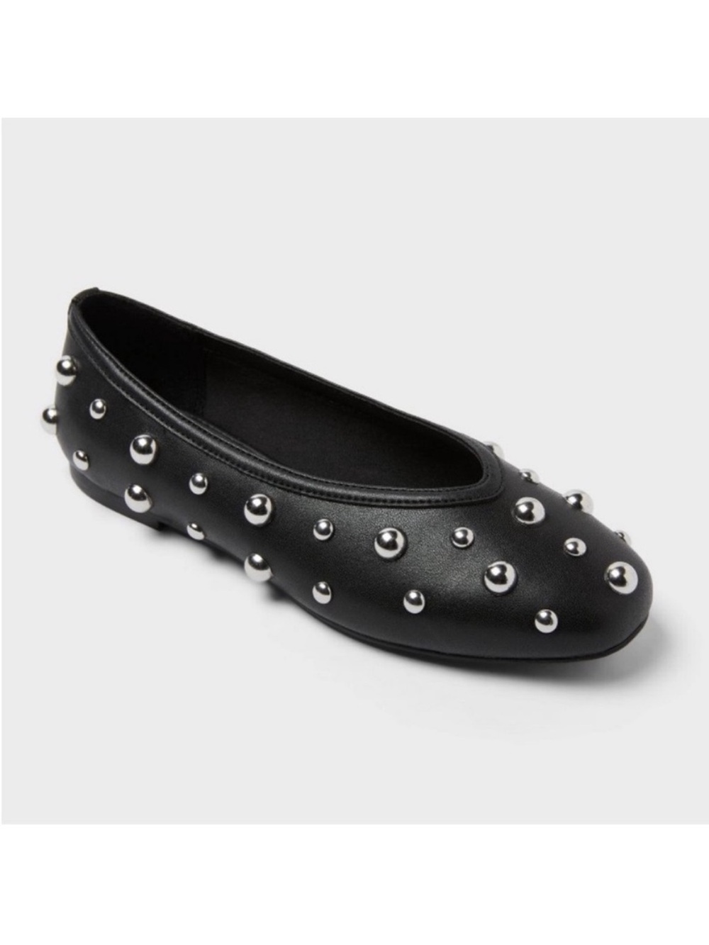 a new day Black Studded Ballet Flats- 9.5 - NWT - Picture 2 of 5
